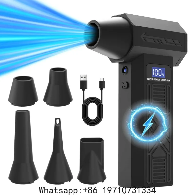 

P80 Blower 990000RPM Turbo Fan Jet 4 Gears Speed Adjustable Electric Air Duster Type-C Charging Powerful Air Blower Clean Tool