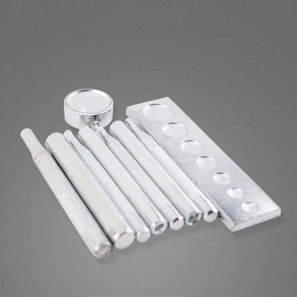 Metal Fastener Buttons Installation Tool Kit - High Hardness Hand Punch Set, Practical Durable Leather Working Tools