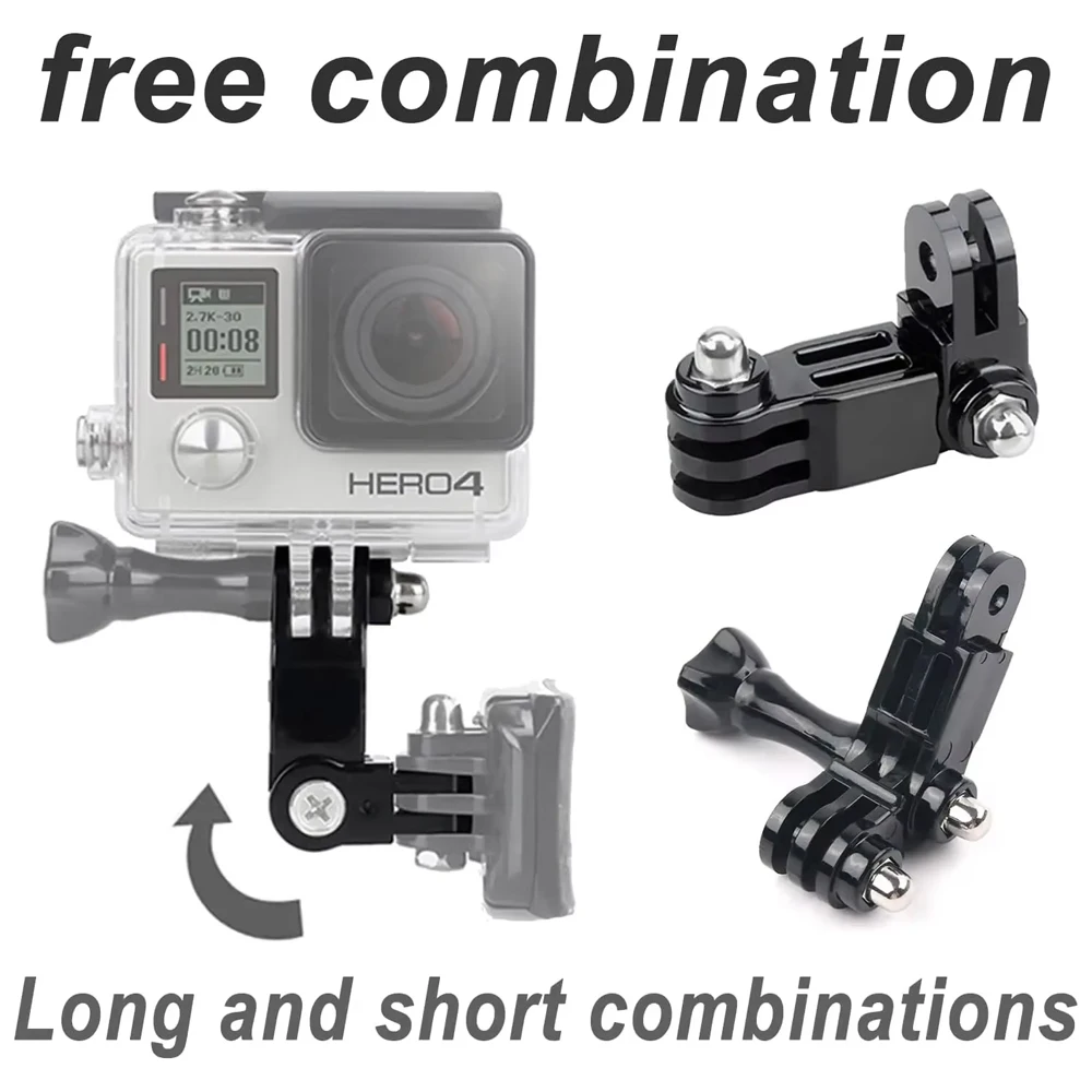 For GoPro Three-Way Adjustable Arm Extension Pivot Arm Adjustment Mount For GoPro Hero 13 12 11 10 Insta360 X4 X3 DJI Action 4 3