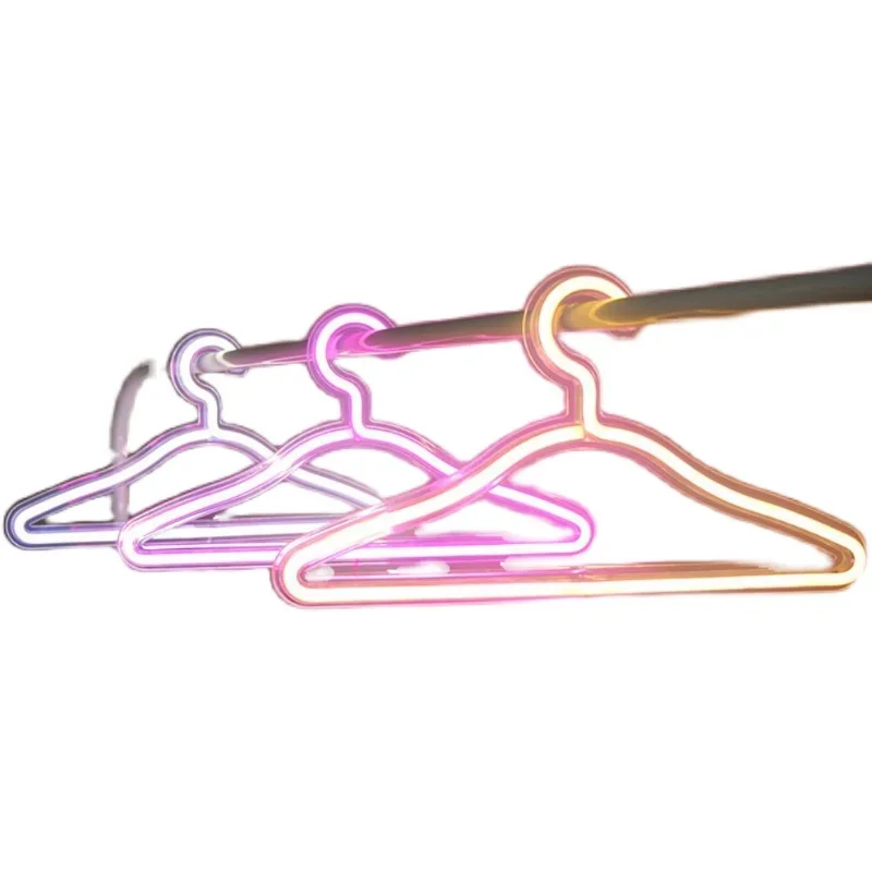 Neon Lamp Dormitory Small Colored Lights Room Bedroom XINGX Luminous Decorative Cloth Clothes Hanger Letter Light