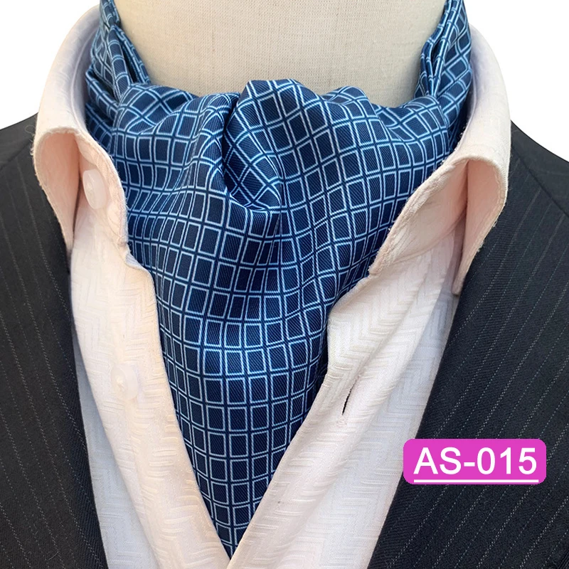 2023 Elegante Herren Ascot Krawatte Plaid Floral Krawatten Für Mann Polyester Jacquard Gewebte Krawatte Für Hochzeit Business Party Zubehör