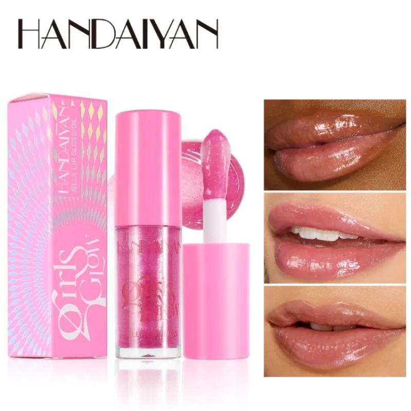 6-kolorowy błyszczyk Crystal Jelly Plumping Lip Gloss Waterpoor Nawilżający przezroczysty balsam do ust Długotrwały olejek jarzeniowy Pielęgnacja ust Makijaż