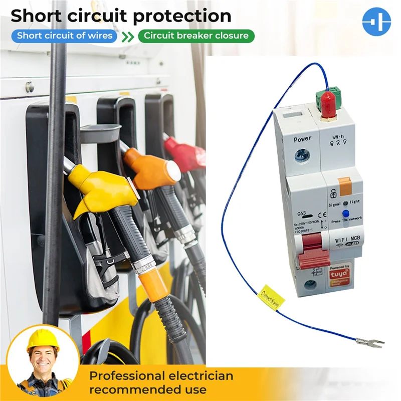 الكتابة على الجدران واي فاي القياس مع حماية التسرب بوابة كهربائية المنزلية 1P قطاع دارة 63A الموقت مفتاح رئيسي ، نوع دائم