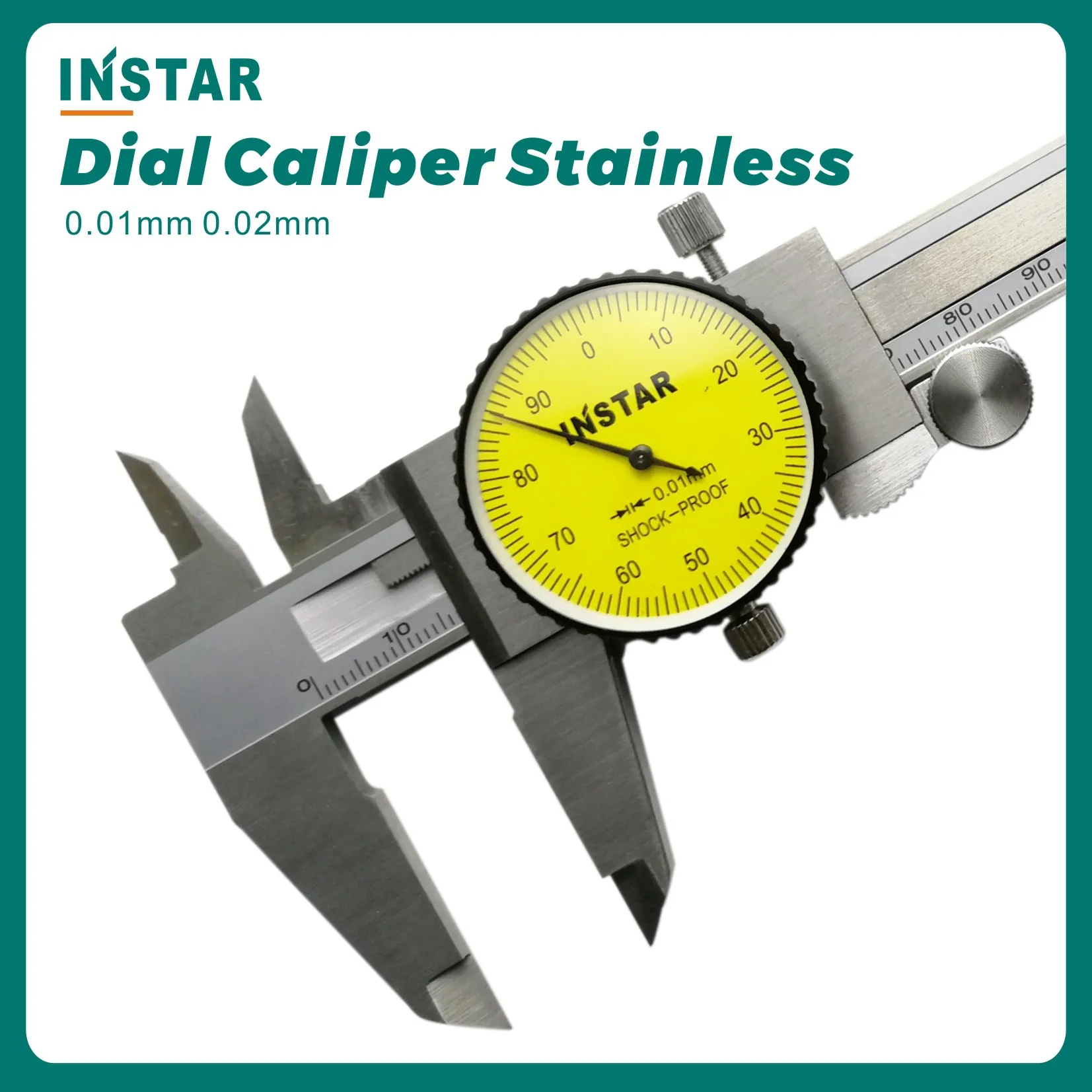 INSTAR Dial Caliper Stainless Steel 0-150mm 200mm Double Way Shock Proof Industrial Qulity 0-300mm 0.02mm 0.01mm