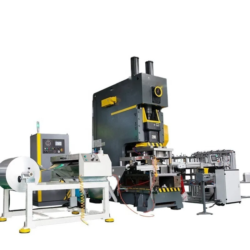 Aluminiumfolie Container Deksel Making Machine Aluminium doos Folie Voedsel Container Making Machine Automatisch