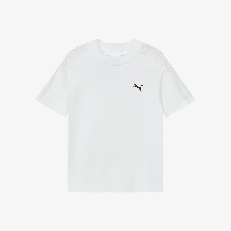 Puma genuine LACE PANEL SS T7 women's sports short sleeved T-shirt 638462-02