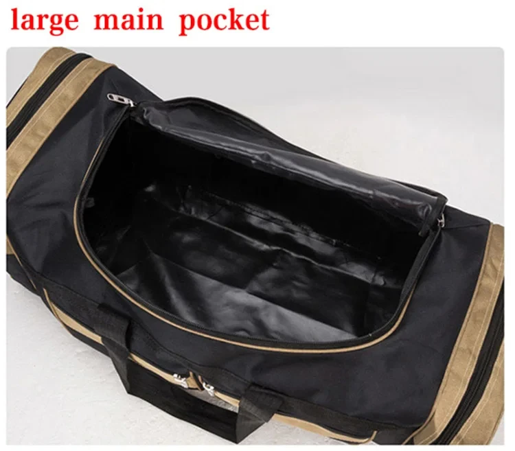 Große Gepäck-Reisetasche, Camping, Fitnessstudio, Fitness, Handtaschen für Damen und Herren, Outdoor-Sport, Schulteraufbewahrung, Reisetasche für große Entfernungen, 90 l – Detail 7