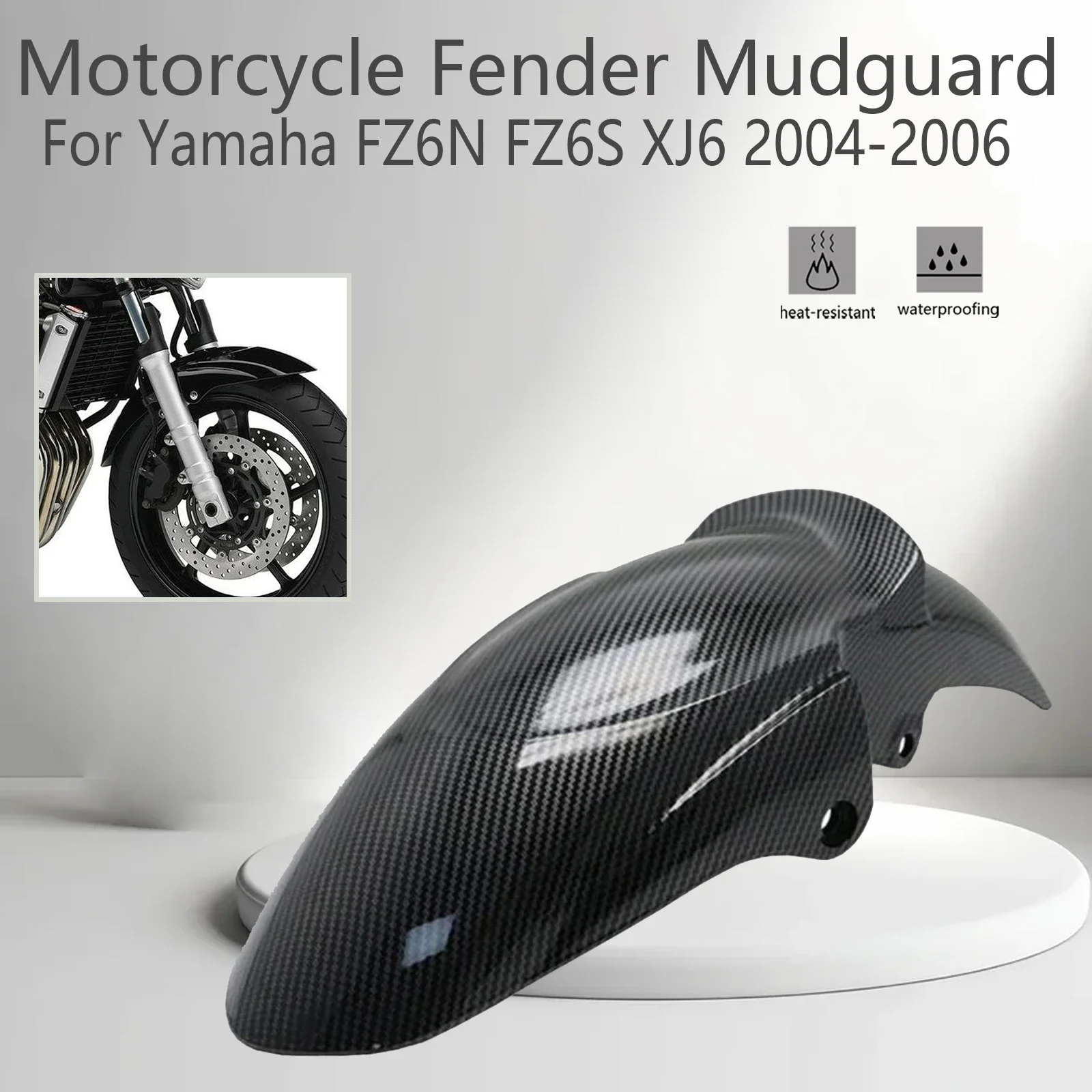 

Motorcycle Front Wheel Fender Mudguard Mudflap Splash Mud ABS Guard Cover For Yamaha FZ6N FZ6S Fazer XJ6 FZ6 N/S 05 2004-2006