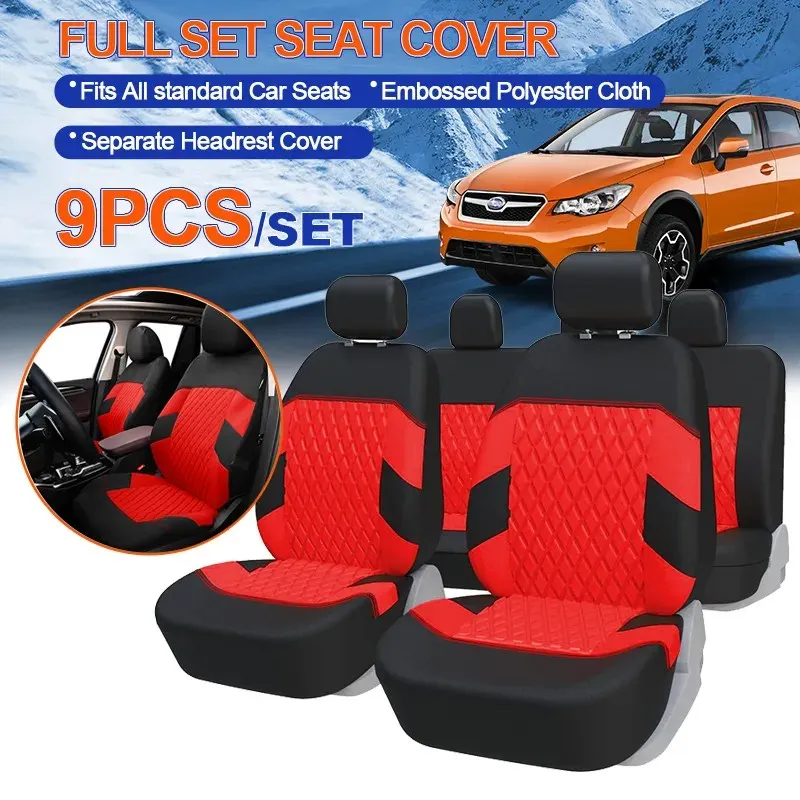 Universal Car Seat Covers Polyester Fabric Pretector Airbag Compatible 3 Zipper For Opel Astra For Suzuki SX4 For Toyota Saksid