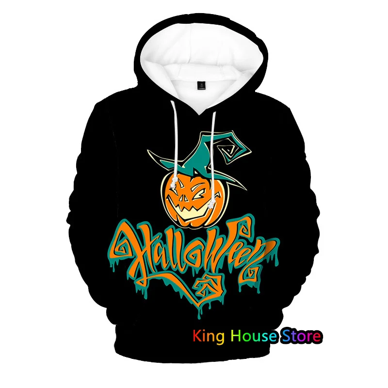 Autumn New 3D Pumpkin Lamp Printed Hoodies For Men Halloween Carnival Night Sweatshirts Fashion Oversized Clothing Hip Hop Coat