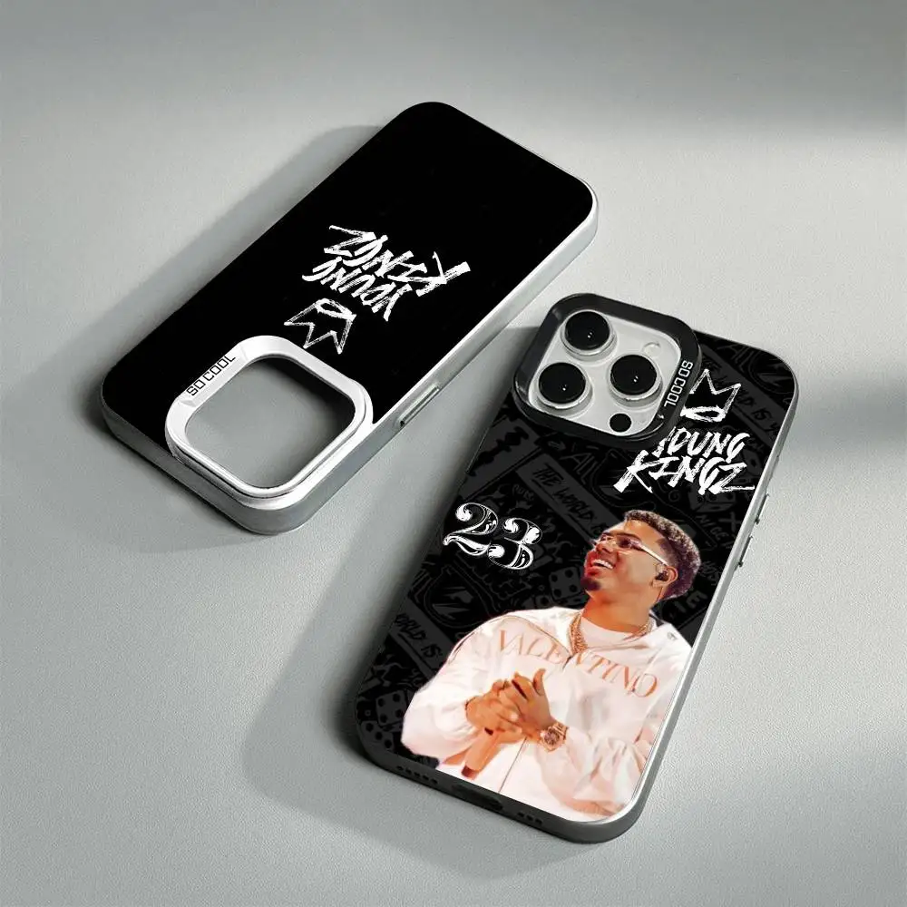 

Myke Towers Rapper For iPhone 11 12 13 14 15 16 17 Pro Max Plus Colorful Black Matte Phone Cover