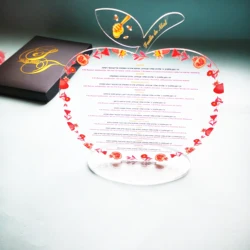 10pcs Clear Invite Acrylic Personalized Custom Sweet Apple Shape Acrylic Thank You Graduation
