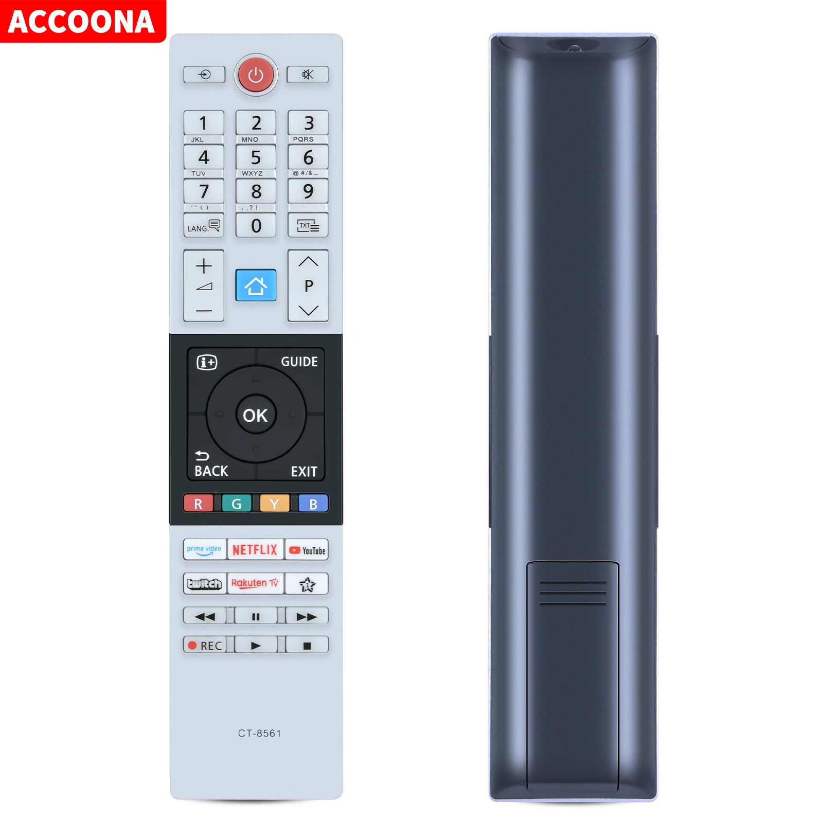 CT-8561 Remote Control for Toshiba RC45151 RC42151 Smart LED TV