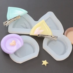 DIY Epoxy Resin Mould Cat Ear Bear Ear Hair Hairpin Silicone Jewelry Mold Jewelry Accessories