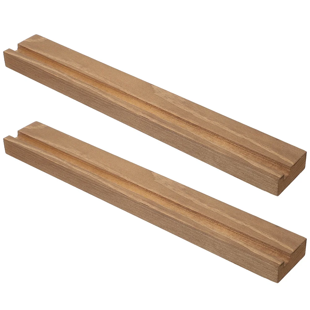 

2 Pcs Vinyl Record Rack Display Storage Holder Stand Wall-mounted Racks Holders Wood
