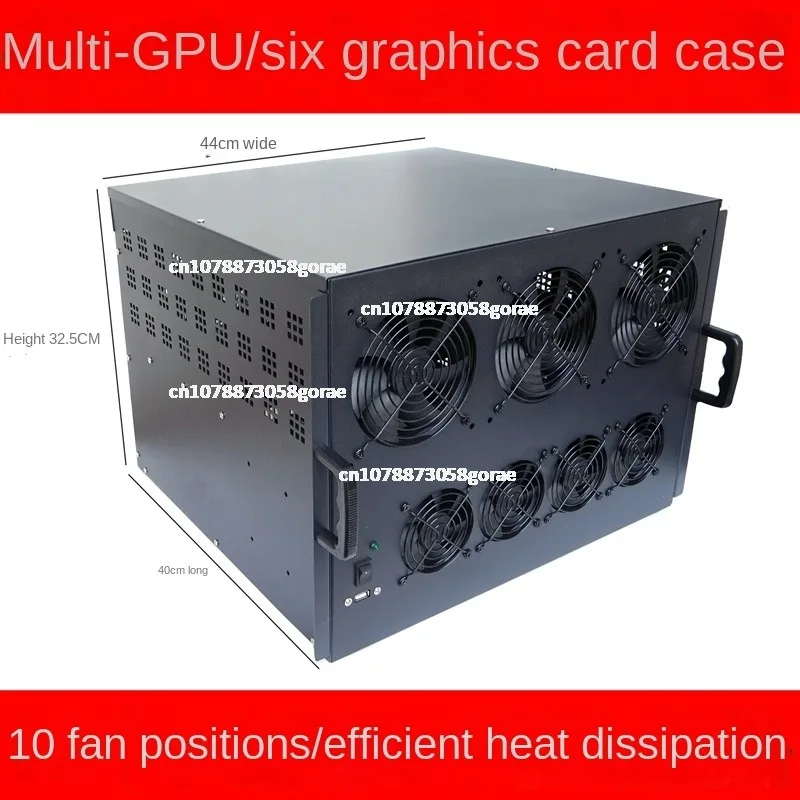 6 Graphics Card Chassis Multi GPU/6U Server Multi Graphics Card Chassis/ATX Motherboard/Mute Fan