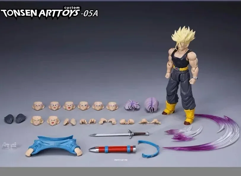 Second Edition Tonsenarttoys Tonsen Arttoys Kamione Dragon Ball Z Super Saiyan SSJ SSJ2 Trunks 05a 05b Action Figures Model Toys view 5