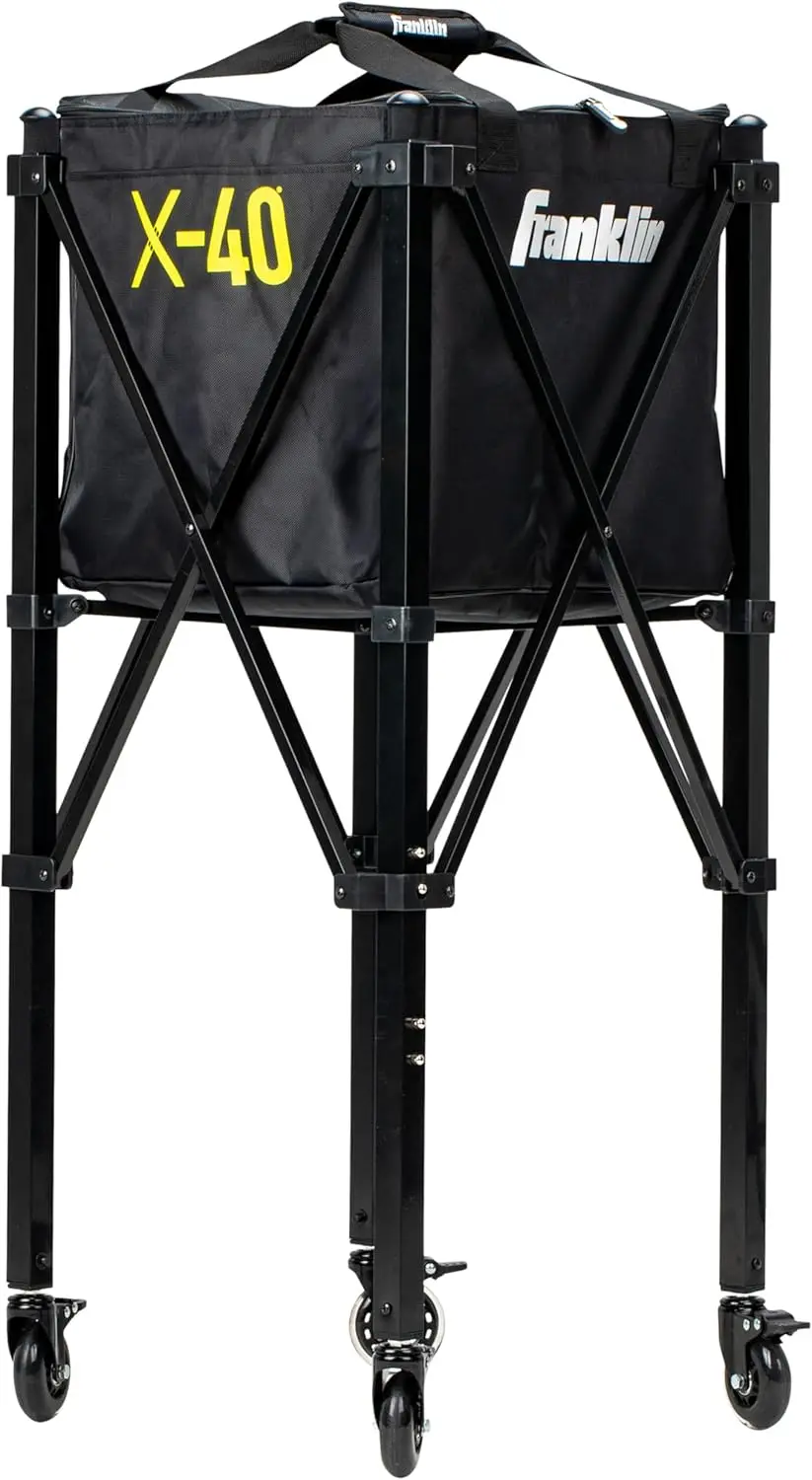 

Portable Pickleball Hopper with Wheels, Carry Bag & 100 Balls - Easy Storage, Transport & Assembly