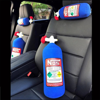 New Car Neck Pillow Car Headrest for Driver Front Passenger Seat NOS Bottle Pillow Car Decor Headrest Cushion Plush Pillow 2025
