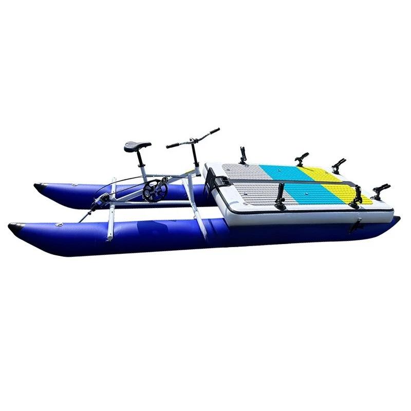 

Inflatable fishing floating platform floating fishing boat water platform fishing magic carpet thickened and widened rubber boat