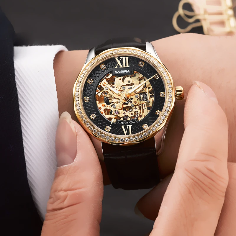 CASIMA Couple Watches Simple Trendy Fashion Watch Versatile Waterproof Luminous Men's Mechanical Watch Model PE-8805-1001