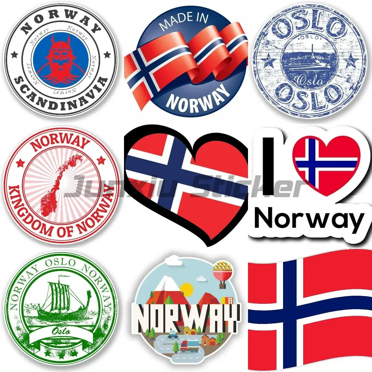 

Norway National Flag Map Bumper Wrap Motorcycle Laptop Stickers Vinyl Sticker Silhouette Norway Flag for customizable