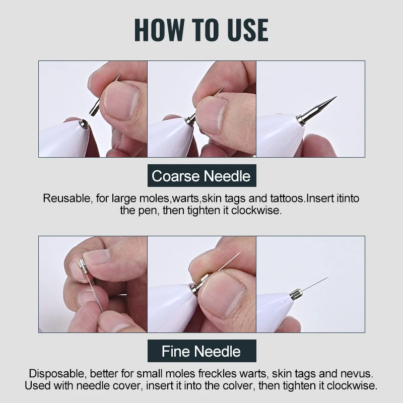 Tela lcd usb recarregável se livrar dos manilhas de fios substituível cabeça de trabalho caneta remoção toupeira 9 th nível branco