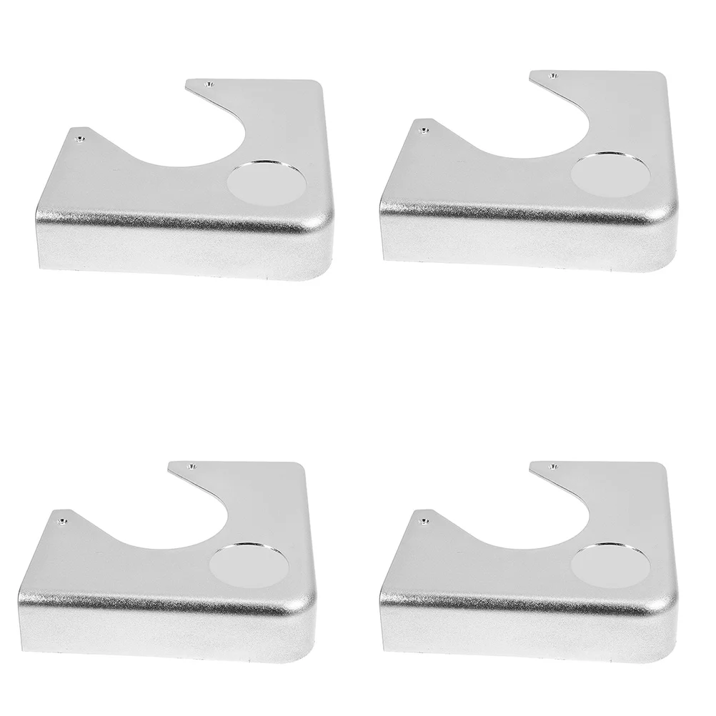 4 Pcs Billiards Pool Table Chrome Corners Protectors Plate Resin Hard Glue Accessory Metal