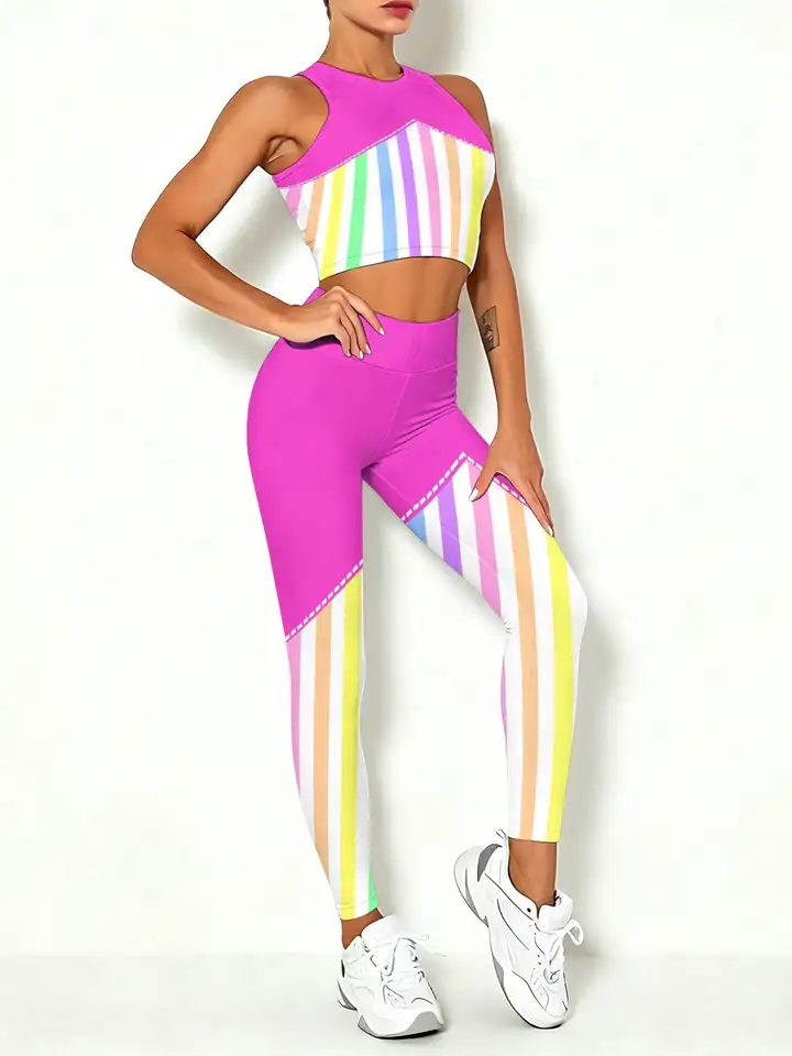 Stylish Women's Yoga Tank Top and Pants Set