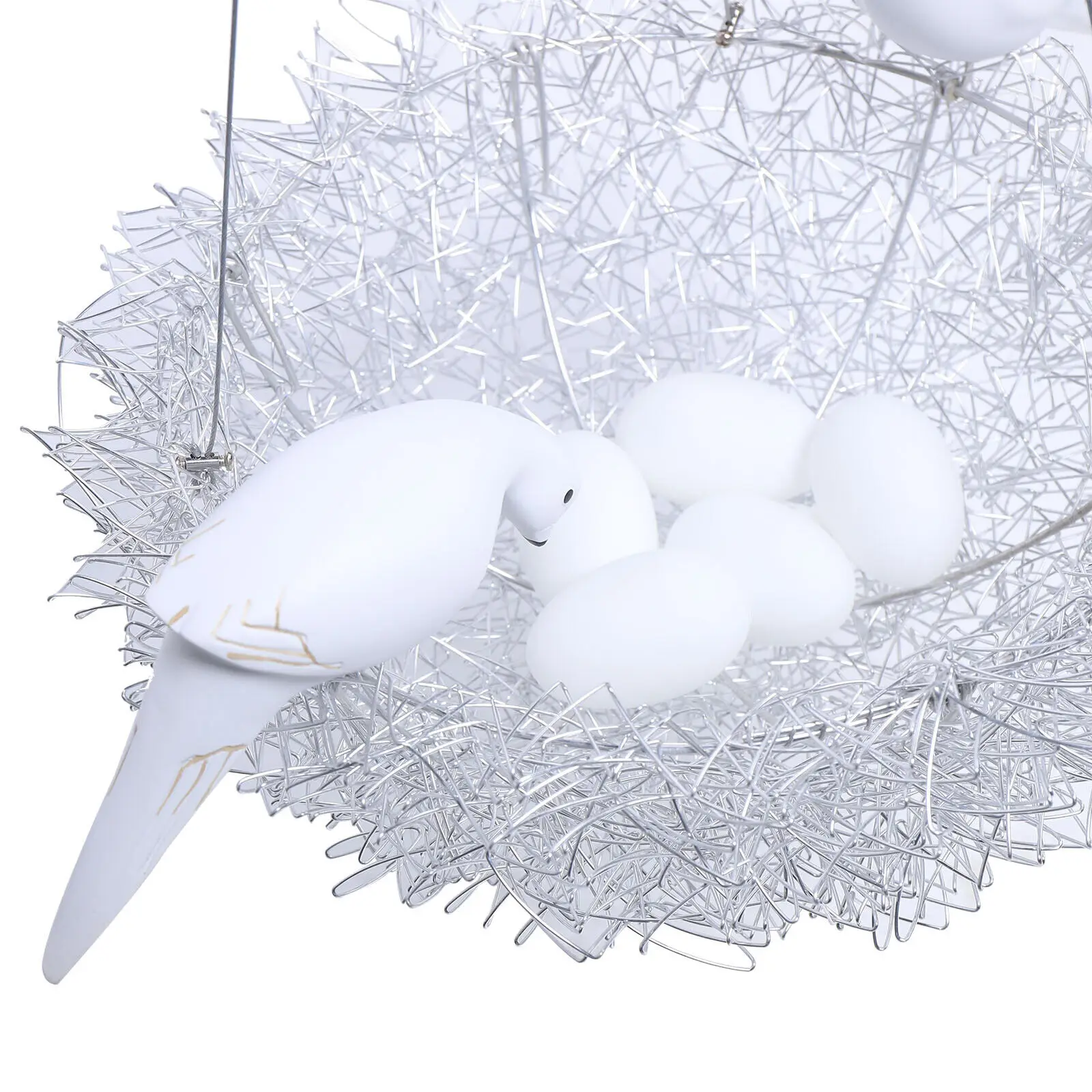 

Modern LED Ceiling Light Bird's Nest Art Pendant Lamp Chandelier Bedroom Fixture