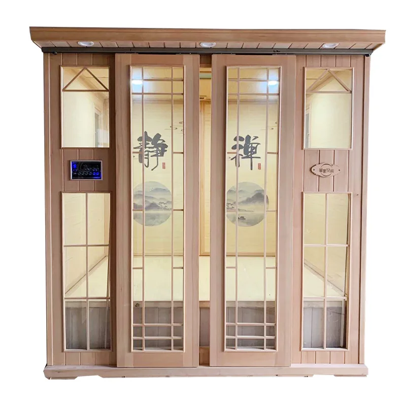 Movable Steam Room, Far Infrared Steam Box 10 People, Sauna Room Carbon Board Room Commercial Spectrum Energy House