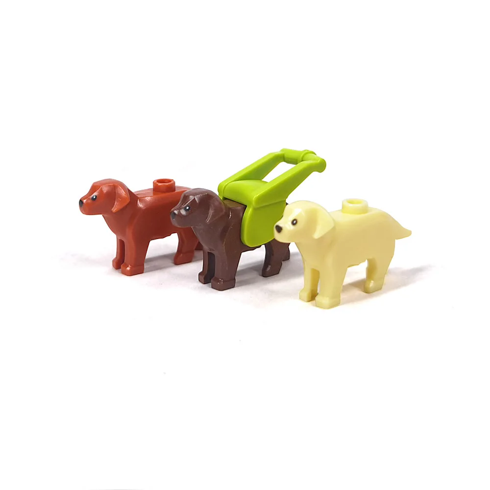 MOC Baby Animals Cat Building Blocks Pig Piggy Kitten Black Rat Wolf Snake Parrot Farm Scene Bricks Assemble Toys Children Gift