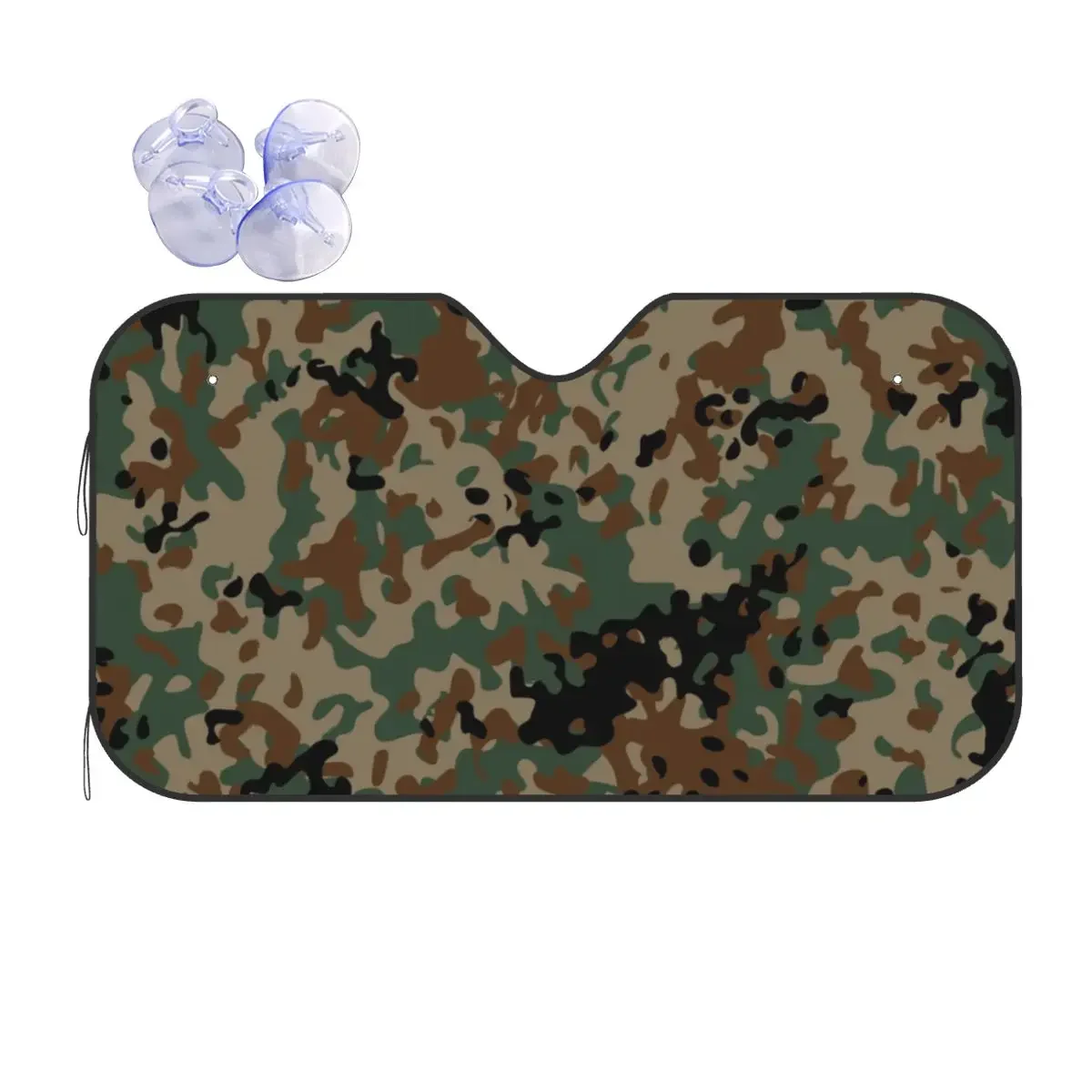 Flecktarn Camouflage Foldable Windshield Sunshade 76x140cm Army Military Camo Car Window Windscreen Cover Sun Shade Protect