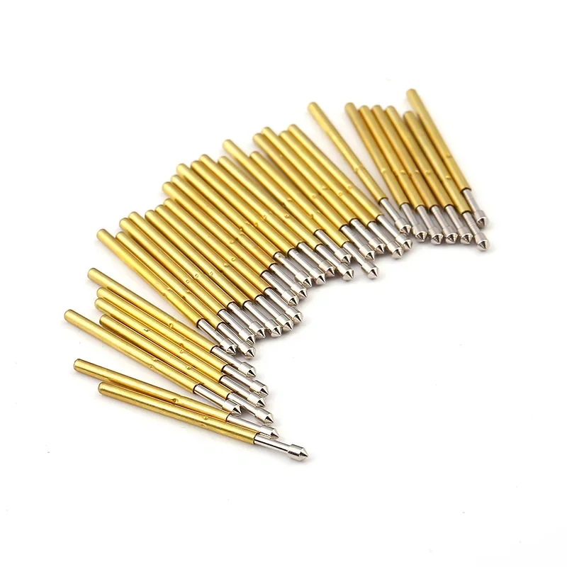 ชิ้น/ถุง P160-E2 100หลอดทดสอบสปริงหัววัดเข็มเส้นผ่านศูนย์กลางภายนอก1.36มม. ความยาวรวม24.5มม. พิน Pogo PCB