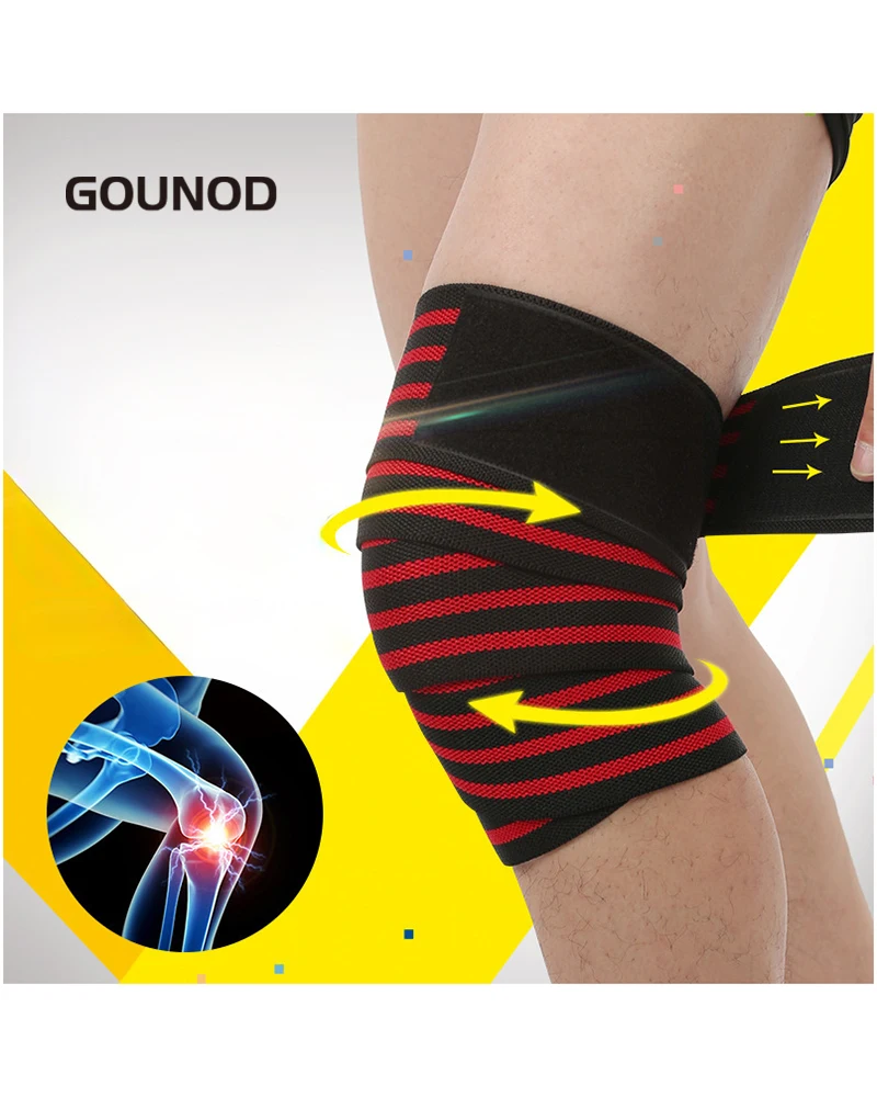 

Winding Bandage Knee Pads Leggings Compression Squats Weightlifting Knee Pads Gym Winding Straps Knee Support