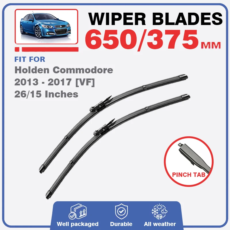 

Front Wiper Blades For Holden Commodore 2013 - 2017 Sedan Wagon Ute Windshield Windscreen 26"+15" Brushes Accessories