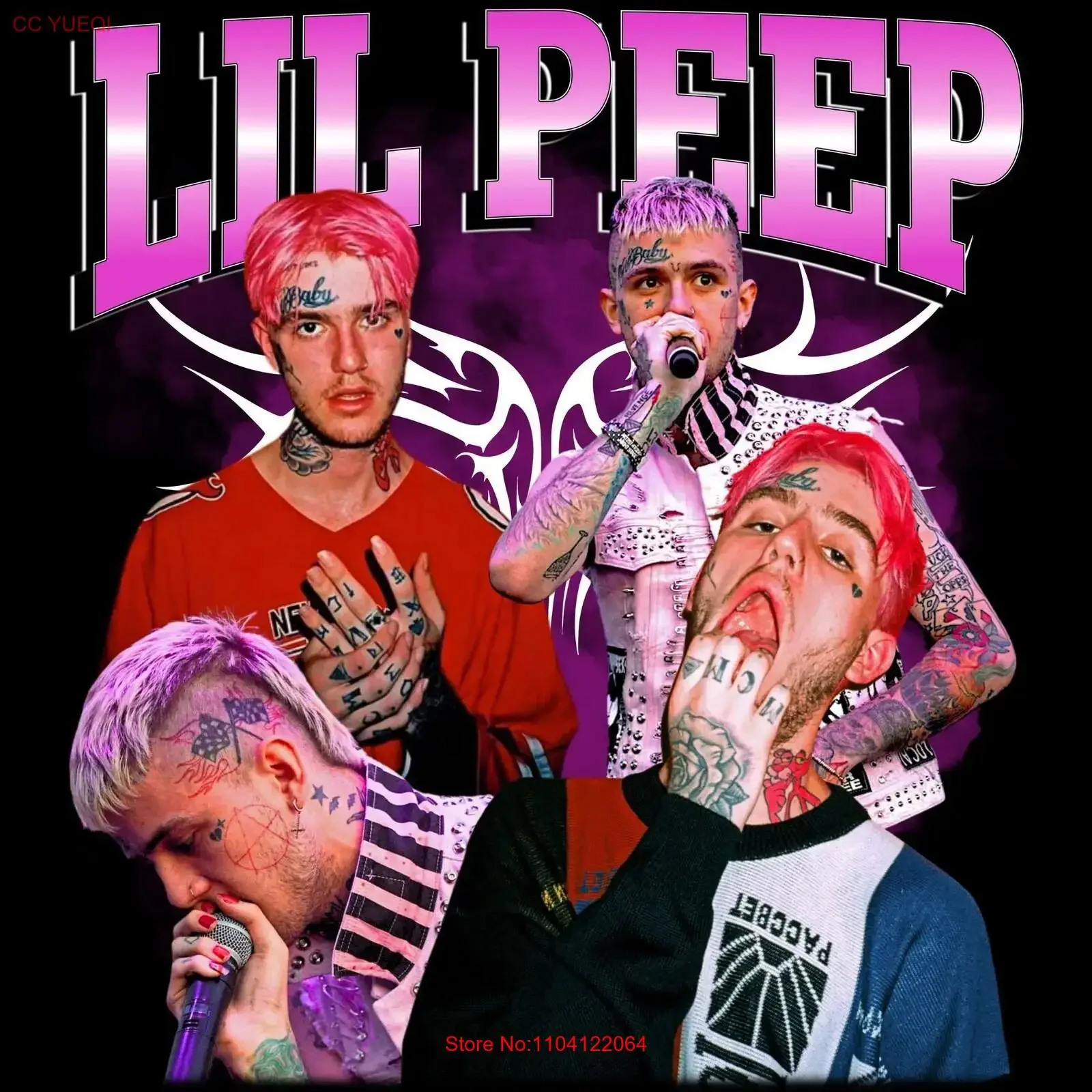 LIL PEEP Футболка Дизайн PNG Digital 4500x5100 px Рэпер Хип-Хоп Ретро 90-е Винтаж Бутлег Мгновенная загрузка и готовая к