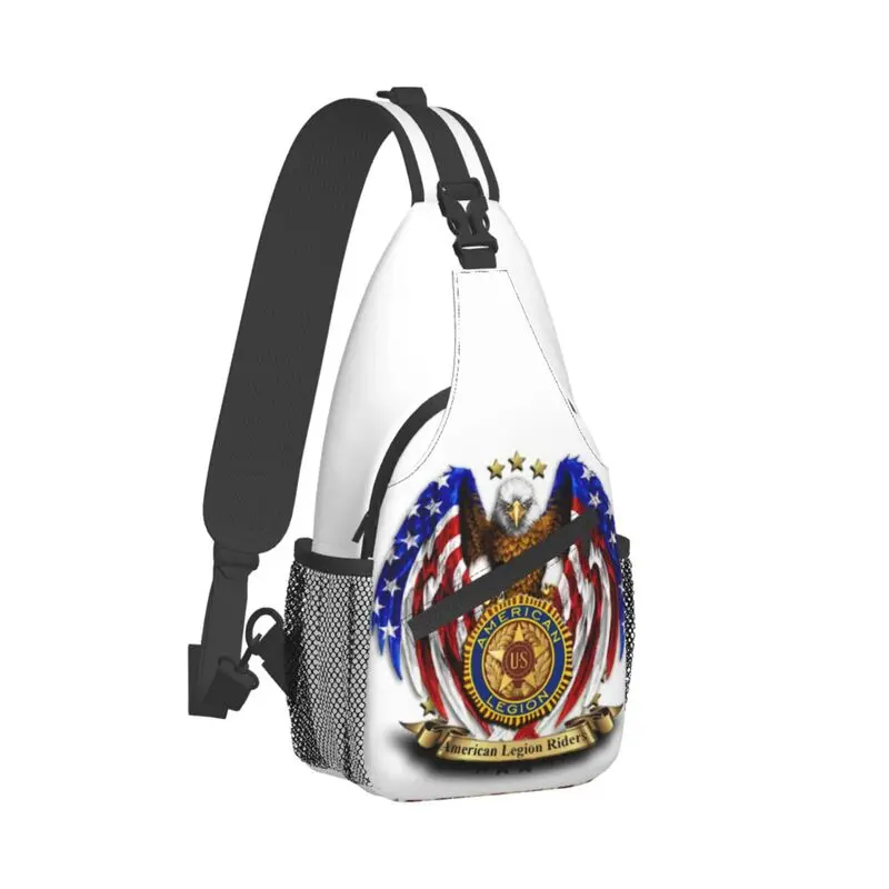 Mochila personalizada con logotipo de la Legión Americana para hombre, bandolera de hombro, pecho, mochila de viaje