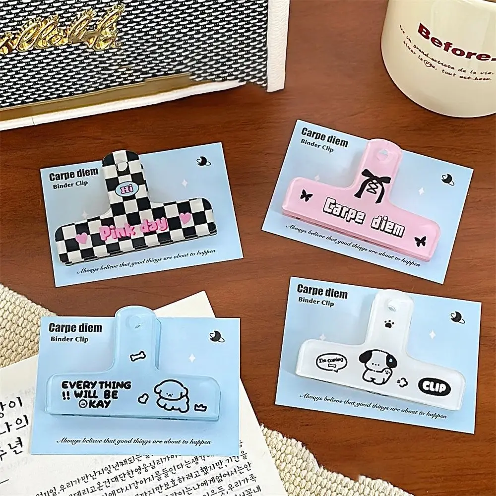 

Hand Account Storage Clip Cute Long Tail Clip Acrylic Simple File Ticket Clip Portable Minimalist Paper Clips Test Paper