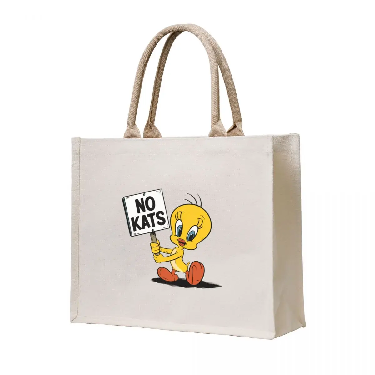 

Tweety Bird No Cats Tote Bag Canvas bag for women tote bag woman cute pouch