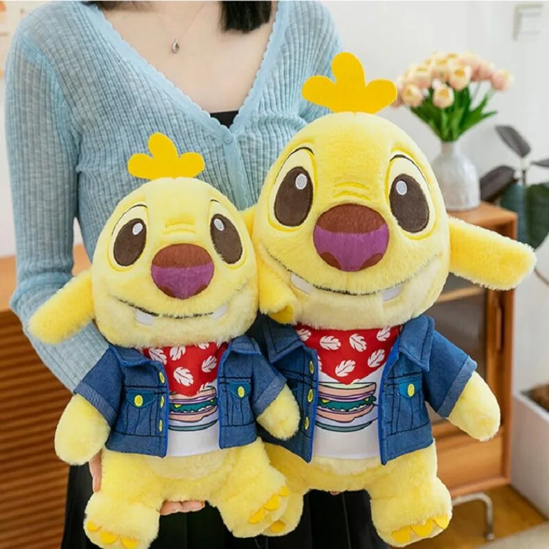Nuovo Dressing Stitch Cartoon Anime Toy Giallo Stitch Doll Peluche Cute Stitch Peluche Bambola Cuscino per Dormire Animali Regali per Bambini