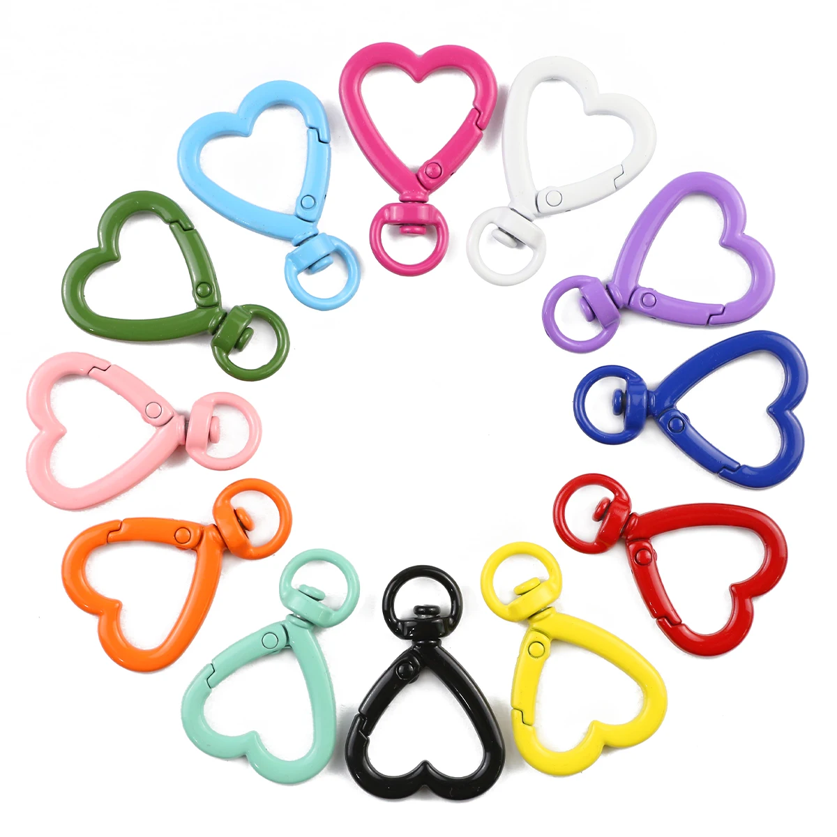 2-5pcs zinc alloy heart Lobster Clasps Hooks Connectors Necklace for DIY Jewelry Making Supplies