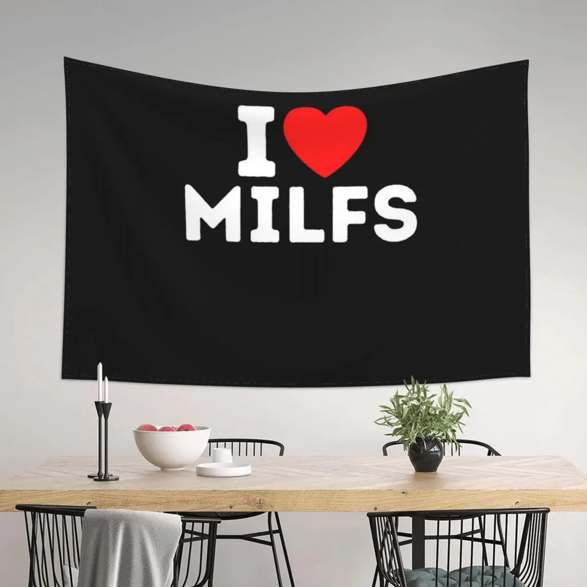 

I Love MILFS - Funny Milf Lover Gift Tapestry Aesthetic Room Decoration Room Decor Cute Wall Hanging Decor Wallpaper Tapestry