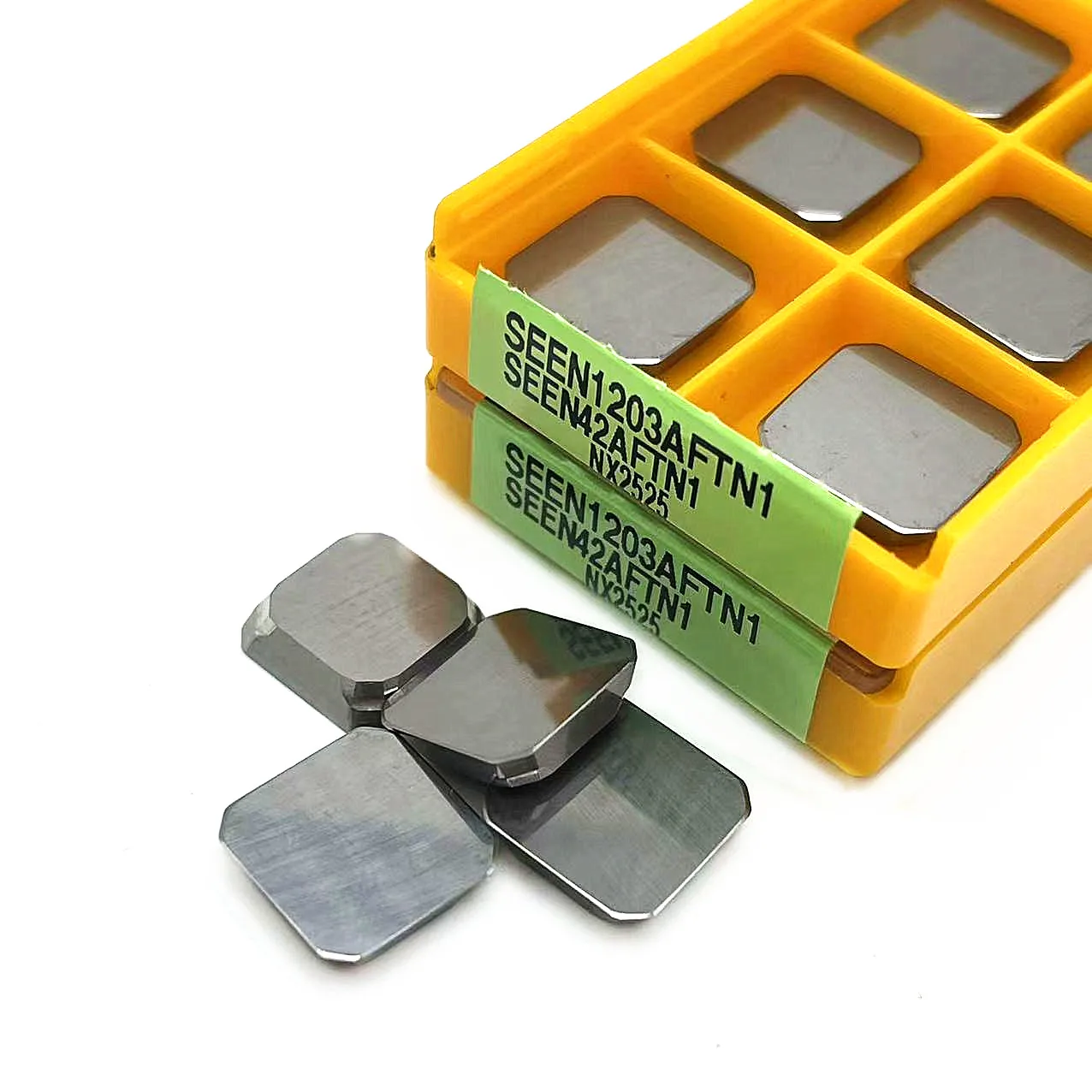 SEEN1203 Carbide Inserções, Carbide Insert, Fresagem Final, Cortador Interno, Lâmina CNC, Ferramenta Torno, Inserções De Alumínio, Alta Qualidade, NX2525, 10Pcs