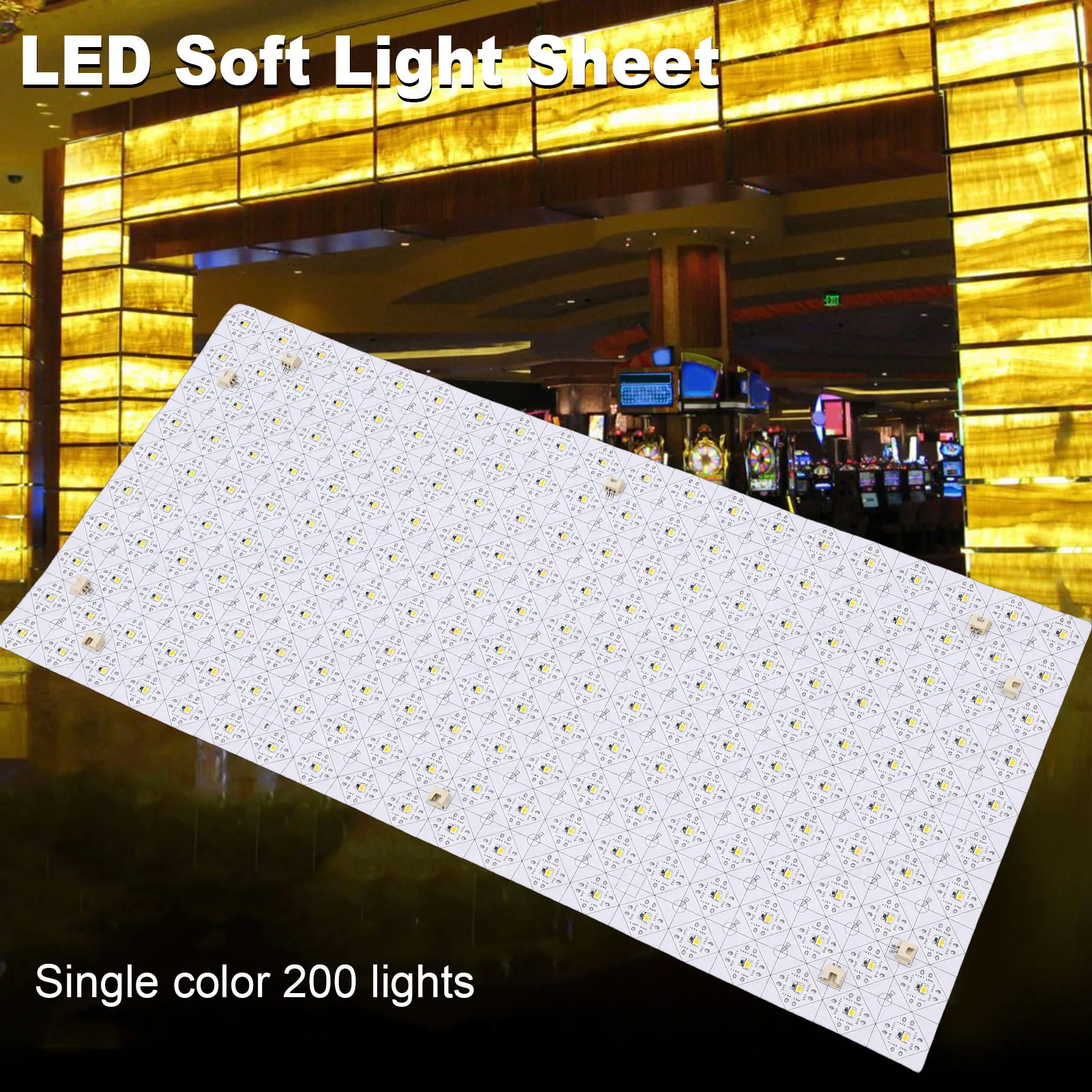 20 Set Flexible LED Sheet Dimmable Backlighting 20W 200LEDs Trimmable Panel Plug in Board 4000K Warm White Light