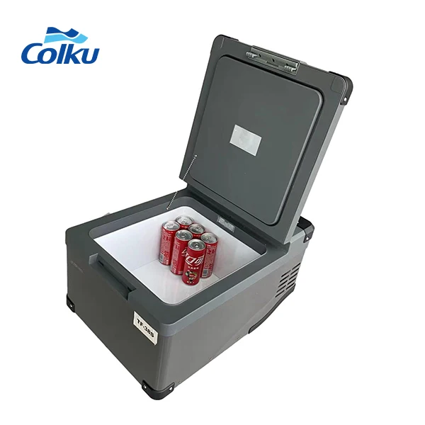 

Good Quality Deep Refrigerator 38L Small Size Trucks Freezer Dc 12V Car Portable Fridge With Phone Holder