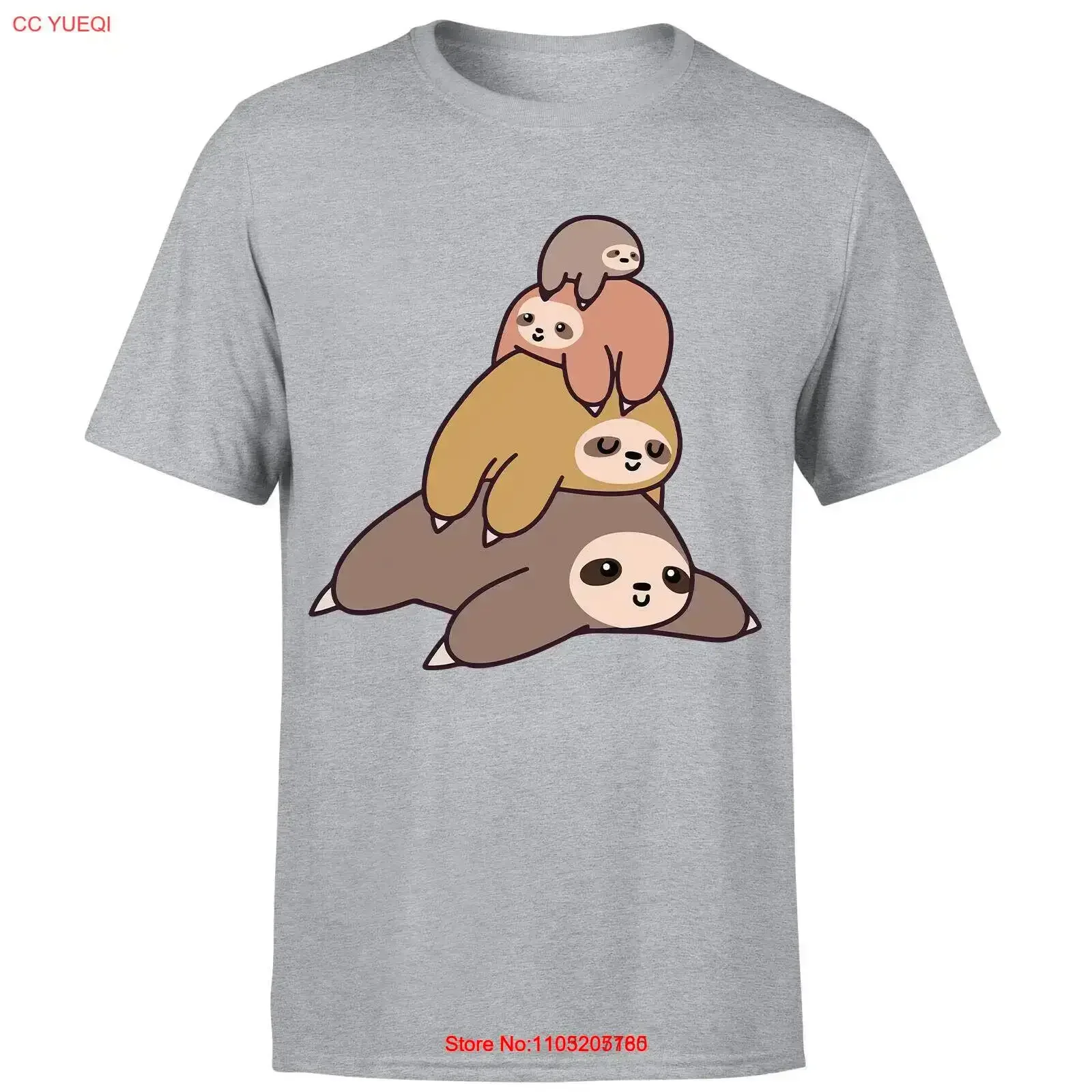 Stacked Sloth T Shirt Funny Lazay Animal Lovers  vintage Washed homme streetwear Slightly fashion designer clothes Stylish Soft
