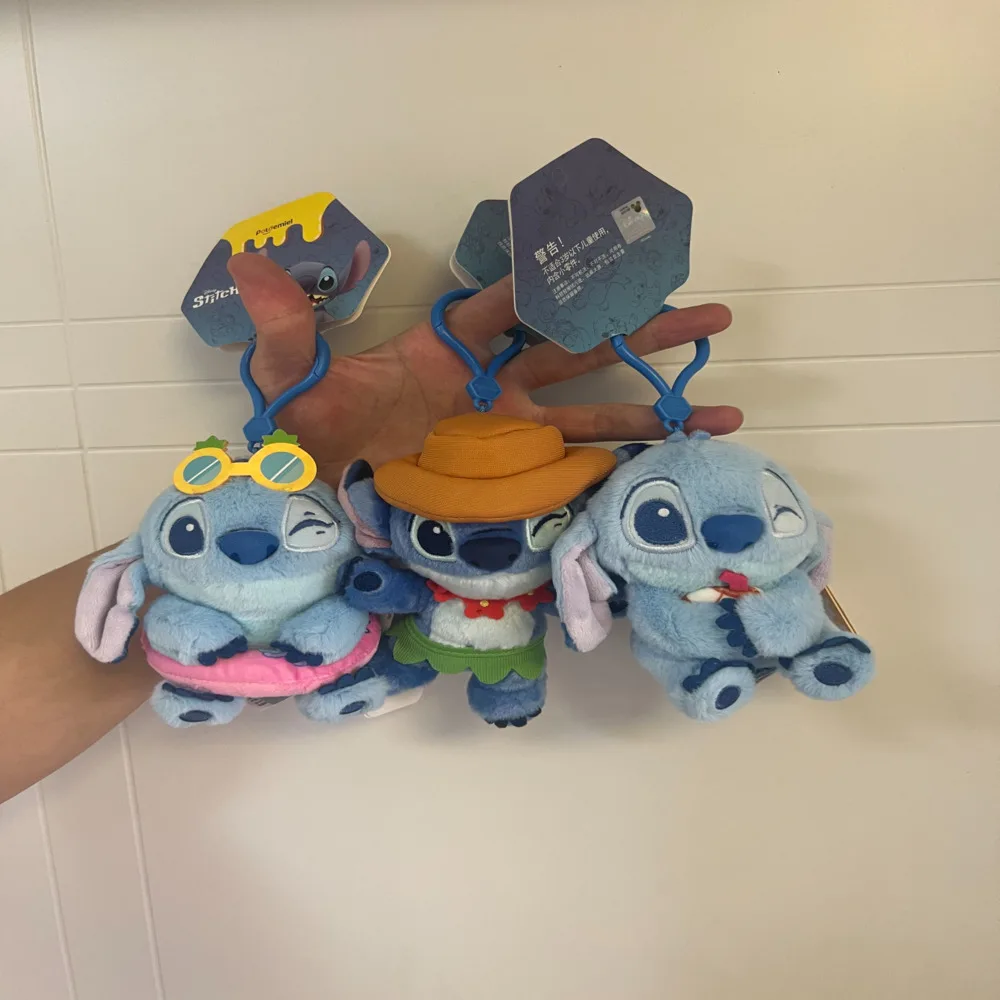 Disney Stitch Plush Keychain for Kids - Soft Stuffed Doll Key Ring Bag Pendant Multiple Styles Collectible Gift for Fans
