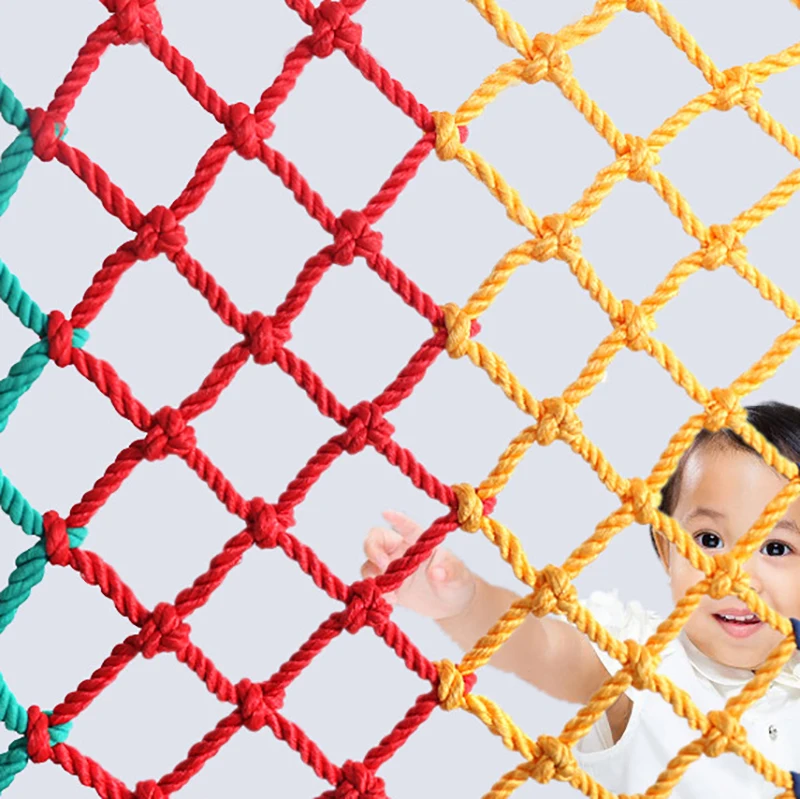 Children's patio stairs balcony protection net scenic area fence net decoration outdoor thick nylon net hemp rope net climbing