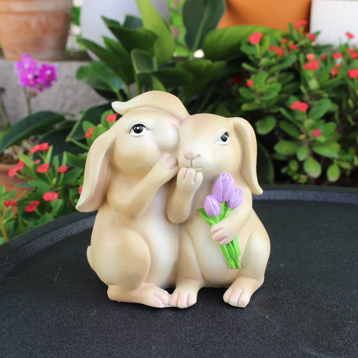 

‌Resin Rabbit Figurine - Cute Desktop Decor for Home & Office